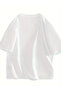 Printed Oversize Crew Neck Tshirt White - 4