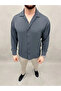 Men's Aerobin Fabric Oversize 4 Season Long Sleeve Comfortable Fit Shirt - Smoked - 4