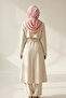 قبعة شيفون قطنية ممشطة بغطاء للرأس مع خاصية تغطية الرقبة، B-95، بودرا - 3