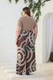 Brown Patterned Pants - 5