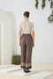 Brown Patterned Pants - 6