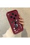 Vivo X300 Compatible Shockproof Simple Claret Red Silicone Phone Case Glasses Pattern - 3