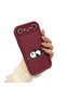 Simple Claret Red Silicone Phone Case Compatible with Tecno Spark Slim 5g Panda Pattern Shockproof - 2