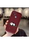 Oppo A15S Compatible Panda Pattern Shockproof Simple Claret Red Silicone Phone Case