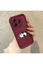 Realme Note 60 Compatible Panda Pattern Shockproof Simple Claret Red Silicone Phone Case - 3