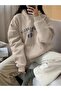 Unisex Large Size Printed Hooded Sweatshirt - 3