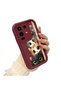Infinix Note 50 Pro 4g Compatible Cat Pattern Shockproof Simple Claret Red Silicone Phone Case - 2