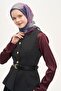 وشاح أوليندا من مزيج الحرير بنمط تجريدي باللون الأزرق الداكن 90x90