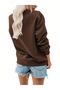 Women's Heart Printed Crew Neck Sweatshirt - 2