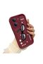 Redmi 15C 5g Compatible Shockproof Simple Claret Red Silicone Phone Case Glasses Pattern - 2