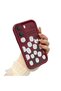 Vivo Y31 5g Compatible Shockproof Simple Claret Red Silicone Phone Case Cover Flower Pattern - 2
