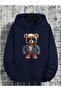 Unisex Hooded Printed Oversized Sweatshirt