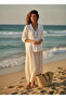 Oversize Embroidered Scallop Shirt - Summer Casual Style - 5