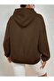 Printed Brown Green Black Gray Hooded Sweatshirt - 2