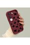 Vivo Y31 5g Compatible Shockproof Simple Claret Red Silicone Phone Case Butterfly Pattern - 3
