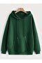 Green Hooded Oversize Sweatshirt