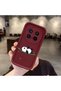 Vivo X200 Pro Compatible Panda Pattern Shockproof Simple Claret Red Silicone Phone Case