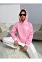 Small Heart Printed Hooded Oversize Unisex Sweatshirt Eyaxx Sportwear Company - 3