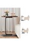4-pieces Modern Coffee Table | C-shaped Side Table With Brown Color With Black Frame 60x29x39 Cm - 5