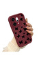 Oppo Reno 14 Pro 5g Compatible Shockproof Simple Claret Red Silicone Phone Case Butterfly Pattern - 2