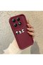 Mi 14t Pro Compatible Shockproof Simple Claret Red Silicone Phone Case Panda Pattern - 3
