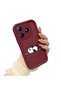 Realme Note 60 Compatible Panda Pattern Shockproof Simple Claret Red Silicone Phone Case - 2