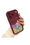 iPhone 17 Pro Max Compatible Shockproof Simple Claret Red Silicone Phone Case Smile Pattern - 2