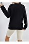 Women's heart printed oversize zero neck sweatshirt eyaxx sportwear company - 3