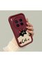 Vivo X300 Pro Compatible Shockproof Simple Claret Red Silicone Phone Case Cat Pattern - 3