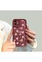 Oppo A5 5g Compatible Shockproof Simple Claret Red Silicone Phone Case Floral Pattern - 7