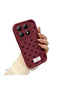 Mi 14t Pro Compatible Shockproof Simple Claret Red Silicone Phone Case Bow Pattern - 2