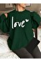 Women's Love Printed Crew Neck Sweatshirt