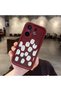 Vivo X200 Fe Compatible Shockproof Simple Claret Red Silicone Phone Case Flower Pattern