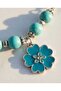 Blue Floral Chain Foot Jewelry & Anklet - 3