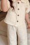 Lavin Girls' Top and Bottom Set with Embroidery Detail Beige - 6
