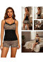 Women's Patterned Shorts Pajama Set - 2