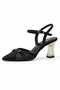 Melinta Lace Crystal Stone Heeled Shoes - 5