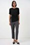 Women's Crew Neck Button Detailed Sandy Blouse 992 - 3