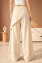 Women's High Waist Asymmetrical Design Palazzo Trousers - 3