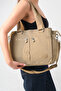 Serena Vellini Beige Women's Multi-Compartment Waterproof Crinkle Casual Crossbody and Shoulder Bag