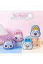 Metal Piggy Bank with Rabbit Figure - Children's Savings Box with Hanger and Key, Purple - 4