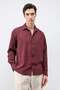 Burgundy 100% Lyocell Textured Men's Shirt