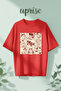 تي شيرت قطني مطبوع بقطعة واحدة ومقاس كبير