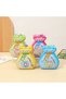 Metal Piggy Bank with Money Bag Figure - Children's Savings Box with Lock and Key, Blue - 3