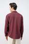 Burgundy 100% Lyocell Textured Men's Shirt - 5