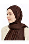 Alia Jacquard 60% Lyocell 40% Cotton Shawl-4_Acı_Kahve - 2