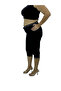 Plus Size Elastic High Waist Leggings with Elastic Detail and Lace-Up Pockets for Women - 7