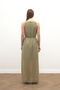Long Dress with Belt Detail - Khaki - 8