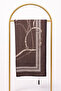 Brown Chain Detailed Jacquard Shawl - 2