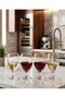 Transparent Glass Goblet - with Foot, Stylish Design, Water, Beer, Soft Drink Glass 360 ml Set of 4 - 3